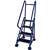 APPROVED VENDOR, F2130 Rolling Ladder 4 Step Blue w/Handrails