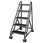 APPROVED VENDOR, F2131 Rolling Ladder Office 5 Step Gray