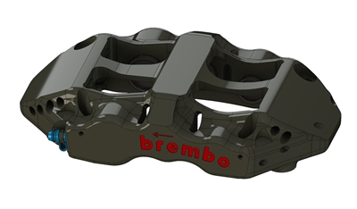 XB6T211 BREMBO 6 PISTON MONOBLOC CALIPER - LH