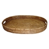 Oval Rattan Tray 26inx19in.x3in.