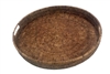 Large Round Rattan Tray