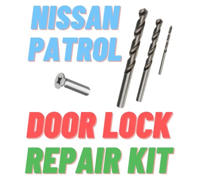 NISSAN PATROL DOOR LOCK MECHANISM REPAIR KIT >> Suits GQ and GU Patrol with Door not Locking or Unlocking Properly, or not opening or closing properly, Faulty Door Lock broken plastic clips and rivets, Nissan Patrol Door Lock Problems