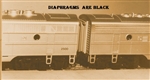 American Limited 9910 HO Working Diaphragm Kits for Stewart F3/F7 A-B Unit Diesels 1 Pair Black