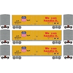 Athearn 2055 HO 50' Youngstown Plug Door Box Car UP #492920/492926/492932 (3)