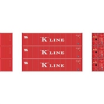 Athearn 17392 N 40' Corrugated Low-Cube Container K Line # 1 (3)