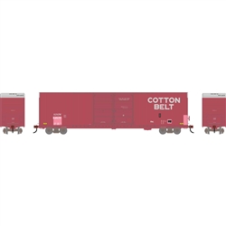 Athearn 90580 HO FMC 60' Double Door/Smooth Side Hi-Cube Box Cotton Belt SSW #62671