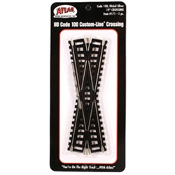 Atlas 171 HO Custom-Line Crossing Code 100 19-Degree 6" Ties