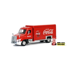 Atlas 25000020 1/50 Beverage Delivery Truck w/ 2 Sliding Doors Handcart 2 Cases Assembled Coca-Cola