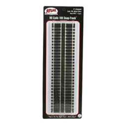 Atlas 821 HO Straight Snap-Track Nickel-Silver Rail 9" Ties Pkg 6