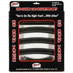 Atlas 88 HO Snap Track Code 100 Starter Set Nickel-Silver Rail Black Ties