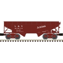 Atlas 3001234 O Offset-Side 2-Bay Hopper 3-Rail Premier Louisville & Nashville