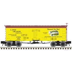 Atlas 3001430 O 36' Wood Reefer with Truss Rods 3-Rail Lange Creamery