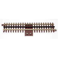 Atlas 6010 O 21st Century Track System Nickel Rail w/Brown Ties 3-Rail Terminal Track 10" Straight