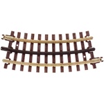 Atlas 6044 O 21st Century Track System Nickel Rail w/Brown Ties 3-Rail 27 Half Curved Section