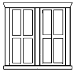 Alexander 2505 HO Double 4-pane Window 4/