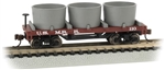 Bachmann 15554 N Old-Time Wood Tank Car w/ 3 Tanks U.S. Military Railroad