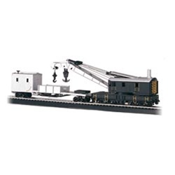 Bachmann 16149 HO 250-Ton Crane Car & Boom Tender Series Painted Unlettered