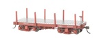 Bachmann 26511 On30 18' Wood Flatcar Spectrum Data Only Oxide Red Pkg 2