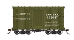 Bachmann 26556 O 18' Wood Boxcar with Murphy Roof 2-Pack Spectrum U.S. Quartermaster