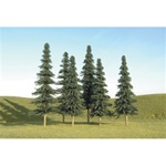 Bachmann 32004 HO Spruce Trees SceneScapes 5 to 6" Pkg 6