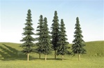Bachmann 32104 N SceneScapes Layout-Ready Trees Spruce Trees 3-4" Pkg 9