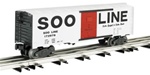 Bachmann 47025 O 40' Steel Boxcar 3-Rail Williams Soo Line #172978