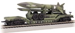 Bachmann 71396 N Silver Series Depressed-Center Flatcar United States Army w/Missile Load Camouflage