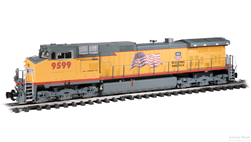 Bachmann 90904 G GE Dash 9-44CW Standard DC Union Pacific 9599 Building America/Flag Logo