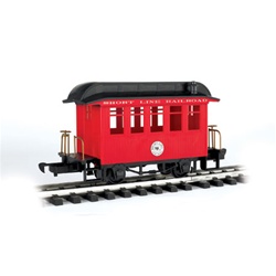 Bachmann 97089 G Wood Coach Li'l Big Haulers Short Line Railroad Red Black 160-97089