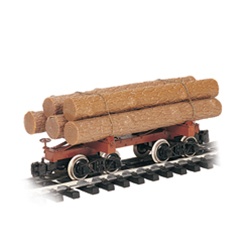 Bachmann 98490 G Skeleton Log Car w/Logs