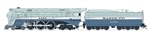 Broadway Limited 7350 HO Class 4-6-4 Hudson Sound and DCC Brass Hybrid Paragon4 Santa Fe #3460 Blue Goose As-Delivered # on Tender