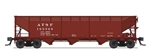 Broadway Limited 8101 HO AAR 70-Ton 3-Bay Hopper w/Load Santa Fe #183340