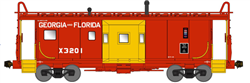 Bluford 41080 N International Car Bay Window Caboose Phase 1 Georgia & Florida X3201