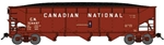 Bluford 74031 N 70-Ton Offset-Side 3-Bay Hopper w/Load Canadian National #324736