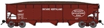 Bluford 74100 N 70-Ton Offset-Side 3-Bay Hopper w/Load Ontario Northland #140107