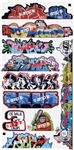 Blair Line 1263 N Mega Set Modern Tagger Graffiti Decals #14 Pkg 10