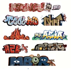 Blair Line 2244 HO Graffiti Decals Mega Set Set #1 Pkg 8