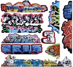 Blair Line 2263 HO Mega Set Modern Tagger Graffiti Decals #14 Pkg 10