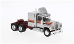 Brekina 85806 HO 1970 Mack RS 700 Sleeper-Cab Semi Tractor Only Assembled Silver Red Orange