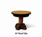 B.T.S. 23021 HO Round Table Laser-Cut Wood Kit Pkg 4 36"