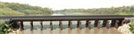 B.T.S. 27144 HO Wood Estuary Railroad Trestle Laser-Cut Wood Kit 14 x 90 Scale Feet