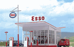 Busch 1005 HO 1950s ESSO Gas Station Kit