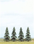 Busch 6100 Pine Trees 2-3/16" Pkg 4