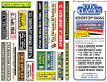 City Classics 801 HO Rooftop Industrial Signs Kit #1 One of Each Size