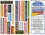 City Classics 802 HO Rooftop Industrial Signs Kit #2 One of Each Size