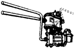 Cal Scale 347 HO Steam Loco Air Compressor Brass Casting Cross Compound Standard Strainer w/Pipes