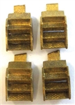 Cal Scale 689 HO Straight-Sided Passenger Car Steps Brass Pkg 4