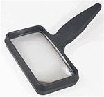 Donegan 624 Classic Series Magnifiers w/Acrylic Lens & ABS handle 2 x 4" Rectangular