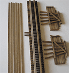 Grand Central Gems TB5 HO Wood Bridge Deck Assembled 12" With Backheads