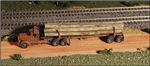 GHQ 56008 N American Truck Unpainted Metal Kit 1941 344 Tractor w/Logging Trailer